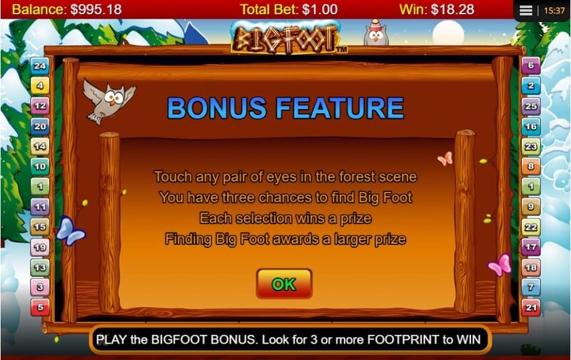 big foor bonus feature