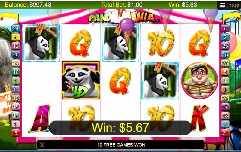 pandamania free spins