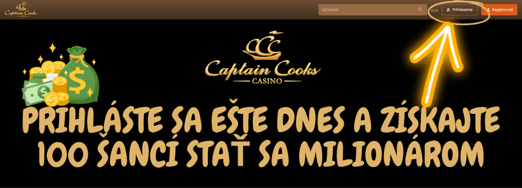 Captain Cooks Casino prihlásenie - Ako sa prihlásiť do Captain Cooks Casino