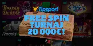 Casimi Turnaj o 20 000 Eur v Tipsporte s Free Spinmi!