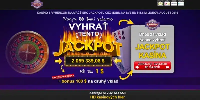 Zodiac Casino 1€ Vklad Bonus