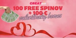 V Hre je Láska – Získajte Valentínsky Bonus 100 Free Spinov + 100€!