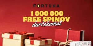 Darčekomat vo Fortune - 1 000 000 Free Spinov + Kredit 5€