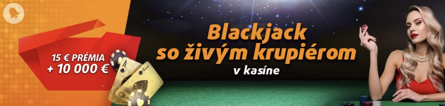 Blackjack Live o 10 000€ v Tipsport Casino