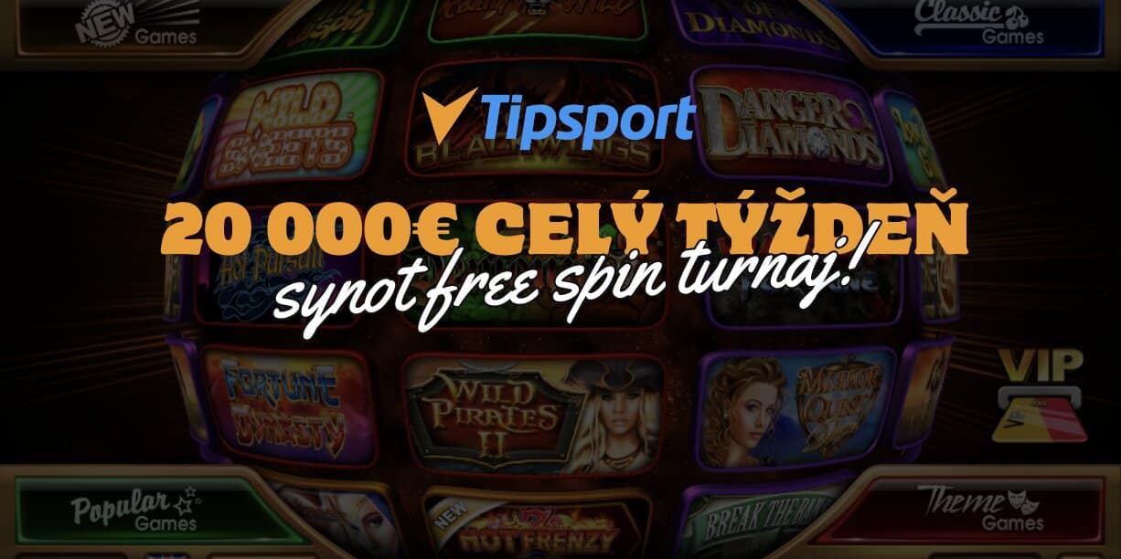 Synot Free Spin Turnaj o 20 000€ - Tento Týždeň v Tipsporte!