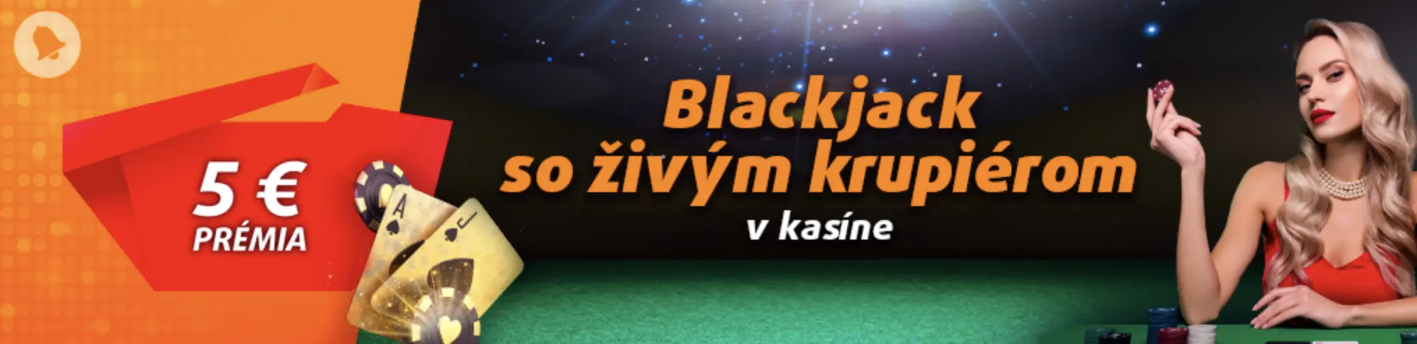 5€ prémia na blackjack v tipsport casino