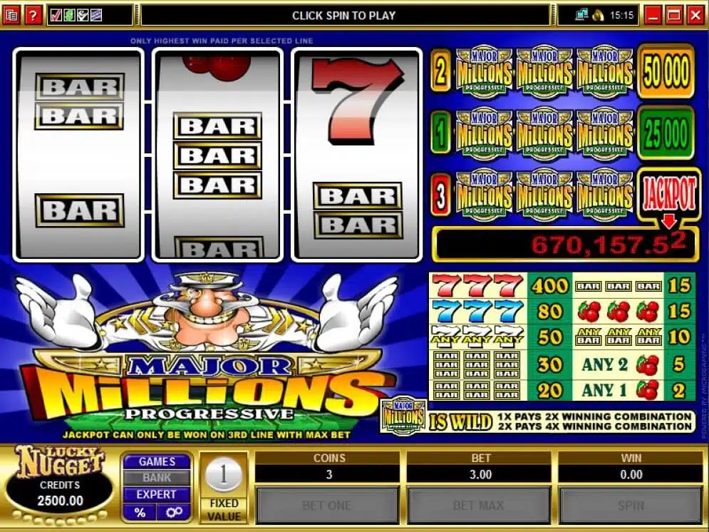 Major Millions - Klasika Medzi Progresívnymi Jackpotmi