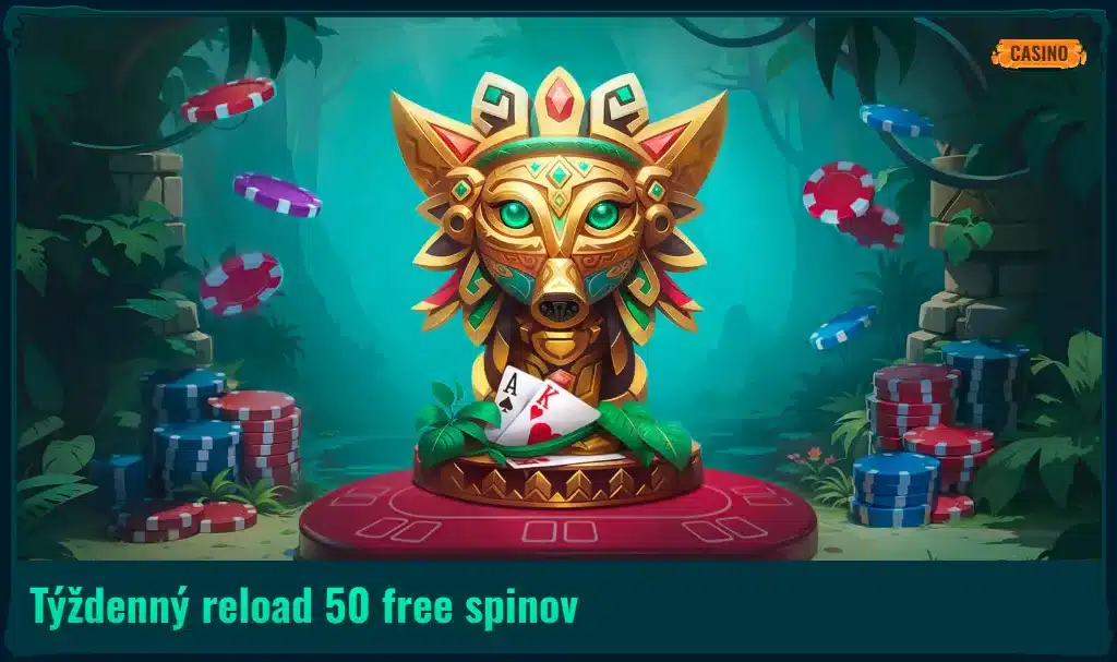 týždenných 50 free spinov