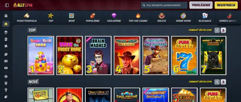 Víkendový reload bonus 700 EUR v AllySpin Casino ponuka hier