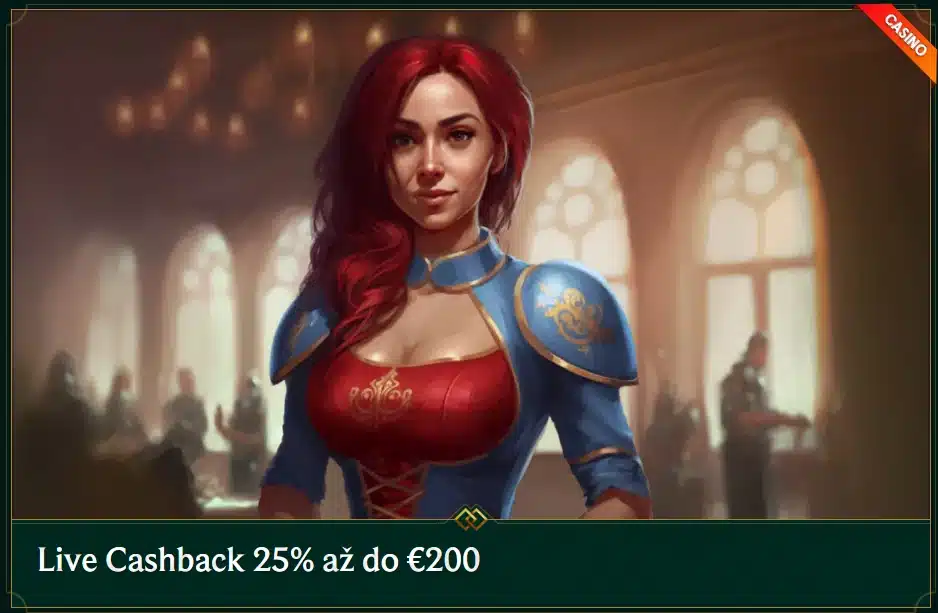 Ako zarobiť 40 EUR za deň Casinia Casino Cashback bonus