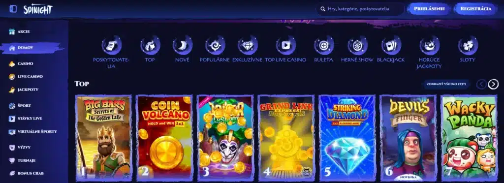 Víkendový bonus za dobitie v Spinight ponuka hier