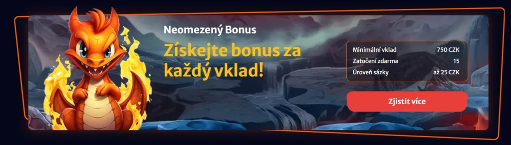Neobmedzený bonus za každý vklad bonus